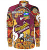 Brisbane Broncos Naidoc Week Custom Long Sleeve Shirts - Brisbane Broncos Naidoc Week For Our Elders Bronx for Life Sport Style Long Sleeve Shirts