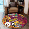 Brisbane Broncos Naidoc Week Custom Round Rug - Brisbane Broncos Naidoc Week For Our Elders Bronx for Life Sport Style Round Rug