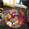 Brisbane Broncos Naidoc Week Custom Round Rug - Brisbane Broncos Naidoc Week For Our Elders Bronx for Life Sport Style Round Rug