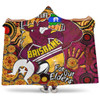 Brisbane Broncos Naidoc Week Custom Hooded Blanket - Brisbane Broncos Naidoc Week For Our Elders Bronx for Life Sport Style Hooded Blanket