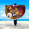 Brisbane Broncos Naidoc Week Custom Beach Blanket - Brisbane Broncos Naidoc Week For Our Elders Bronx for Life Sport Style Beach Blanket