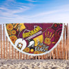 Brisbane Broncos Naidoc Week Custom Beach Blanket - Brisbane Broncos Naidoc Week For Our Elders Bronx for Life Sport Style Beach Blanket