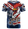 Sydney Roosters Naidoc Week Custom T-Shirt - Sydney Roosters Naidoc WeekFor Our Elders Dot Art Style With Lizard T-Shirt