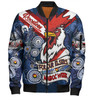 Sydney Roosters Naidoc Week Custom Bomber Jacket - Sydney Roosters Naidoc WeekFor Our Elders Dot Art Style With Lizard Bomber Jacket