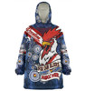 Sydney Roosters Naidoc Week Custom Snug Hoodie - Sydney Roosters Naidoc WeekFor Our Elders Dot Art Style With Lizard Snug Hoodie