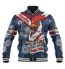 Sydney Roosters Naidoc Week Custom Baseball Jacket - Sydney Roosters Naidoc WeekFor Our Elders Dot Art Style With Lizard Baseball Jacket