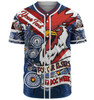 Sydney Roosters Naidoc Week Custom Baseball Shirt - Sydney Roosters Naidoc WeekFor Our Elders Dot Art Style With Lizard Baseball Shirt