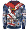 Sydney Roosters Naidoc Week Custom Sweatshirt - Sydney Roosters Naidoc WeekFor Our Elders Dot Art Style With Lizard Sweatshirt