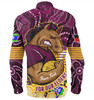 Brisbane Broncos Naidoc Week Custom Long Sleeve Shirts - Brisbane Broncos For Our Elders Aboriginal Inspired Long Sleeve Shirts