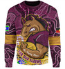 Brisbane Broncos Naidoc Week Custom Sweatshirt - Brisbane Broncos For Our Elders Aboriginal Inspired Sweatshirt