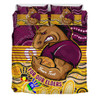 Brisbane Broncos Naidoc Week Custom Bedding Set - Brisbane Broncos For Our Elders Aboriginal Inspired Bedding Set