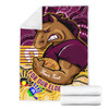 Brisbane Broncos Naidoc Week Custom Blanket - Brisbane Broncos For Our Elders Aboriginal Inspired Blanket