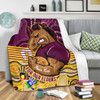 Brisbane Broncos Naidoc Week Custom Blanket - Brisbane Broncos For Our Elders Aboriginal Inspired Blanket