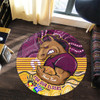 Brisbane Broncos Naidoc Week Custom Round Rug - Brisbane Broncos For Our Elders Aboriginal Inspired Round Rug