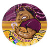 Brisbane Broncos Naidoc Week Custom Round Rug - Brisbane Broncos For Our Elders Aboriginal Inspired Round Rug