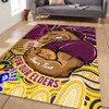 Brisbane Broncos Naidoc Week Custom Area Rug - Brisbane Broncos For Our Elders Aboriginal Inspired Area Rug