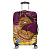 Brisbane Broncos Naidoc Week Custom Luggage Cover - Brisbane Broncos For Our Elders Aboriginal Inspired Luggage Cover