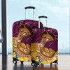 Brisbane Broncos Naidoc Week Custom Luggage Cover - Brisbane Broncos For Our Elders Aboriginal Inspired Luggage Cover