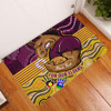 Brisbane Broncos Naidoc Week Custom Door Mat - Brisbane Broncos For Our Elders Aboriginal Inspired Door Mat