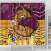 Brisbane Broncos Naidoc Week Custom Shower Curtain - Brisbane Broncos For Our Elders Aboriginal Inspired Shower Curtain