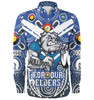 Canterbury-Bankstown Bulldogs Naidoc Week Custom Long Sleeve Shirts - Bulldogs Naidoc Week For Our Elders Dot Art Style Long Sleeve Shirts