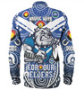 Canterbury-Bankstown Bulldogs Naidoc Week Custom Long Sleeve Shirts - Bulldogs Naidoc Week For Our Elders Dot Art Style Long Sleeve Shirts