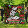 South Sydney Rabbitohs Custom Quilt - Bunnies For Our Elders Hoodie Quilt