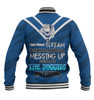 Canterbury-Bankstown Bulldogs Mother's Day Baseball Jacket - Screaming Mom and Crazy Fan