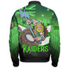 Canberra City Sport Bomber Jacket - Raiders Mascot With Australia Flag