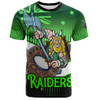 Canberra City Sport T-Shirt - Raiders Mascot With Australia Flag