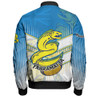 Parramatta Eels Sport Bomber Jacket - Parramatta Eels Mascot With Australia Flag