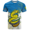 Parramatta Eels Sport T-Shirt - Parramatta Eels Mascot With Australia Flag