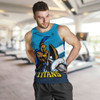 Gold Coast Sport Men's Tank Top - Titans Mascot With Australia Flag