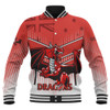 Illawarra and St George Sport Baseball Jacket - Dragons Mascot With Australia Flag