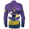 Melbourne Sport Long Sleeve Shirt - Storm Melbourne Mascot With Australia Flag