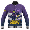 Melbourne Sport Baseball Jacket - Storm Melbourne Mascot With Australia Flag