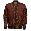 Australia Aboriginal Inspired Bomber Jacket - Goanna Aboriginal Art Bomber Jacket