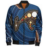 Australia Aboriginal Inspired Bomber Jacket - Aboriginal Kangaroo Art Bomber Jacket