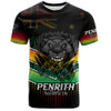 Penrith Panthers T-Shirt - Panthers Mascot With Australia Flag