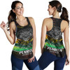 Penrith Panthers Women's Racerback Tank - Panthers Mascot With Australia Flag