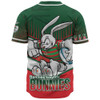 South Sydney Rabbitohs Baseball Shirt - Bunnies Mascot With Australia Flag