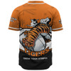 South Western of Sydney Baseball Shirt - Tigers Mascot With Australia Flag