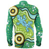 Australia Aboriginal Inspired Long Sleeve Shirt - Aboriginal Goanna Art Long Sleeve Shirt