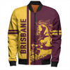 Brisbane Broncos Sport Bomber Jacket - Brisbane Mascot Quater Style