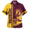Brisbane Broncos Sport Hawaiian Shirt - Brisbane Mascot Quater Style