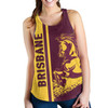 Brisbane Broncos Women's Racerback Tank - Broncos Mascot Quater Style