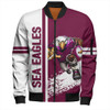 Sydney's Northern Beaches Sport Bomber Jacket - Sea Eagles Mascot Quater Style