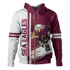 Manly Warringah Sea Eagles Hoodie - Manly Warringah Sea Eagles Mascot Quater Style