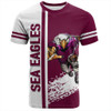 Sydney's Northern Beaches Sport T-Shirt - Sea Eagles Mascot Quater Style