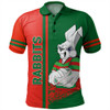 South Sydney Rabbitohs Sport Polo Shirt - Rabbits Mascot Quater Style